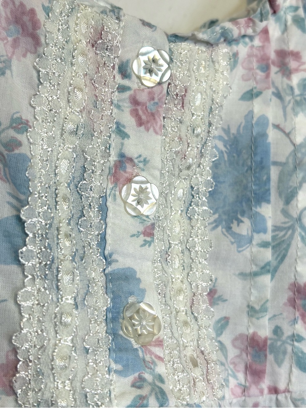 LAURA ASHLEY Vintage Floral Nightgown Slip Dress Cotton Like New Small S - Picture 2 of 15